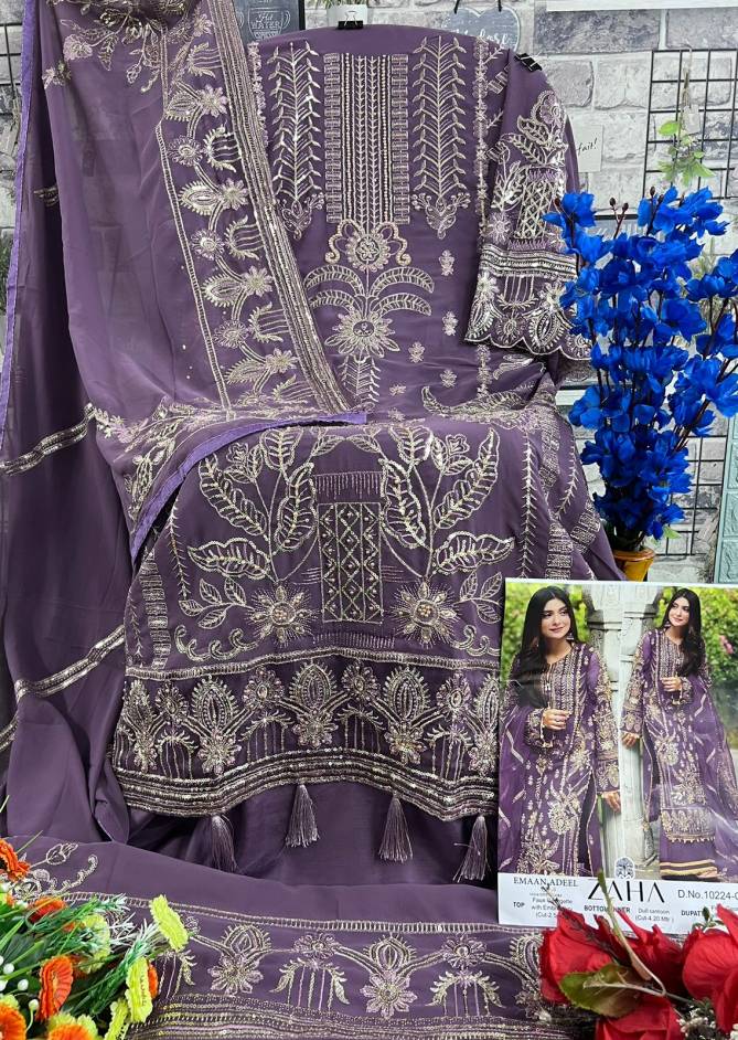 Emaan Adeel Vol 5 By Zaha Georgette Pakistani Suits Wholesale Shop In Surat
